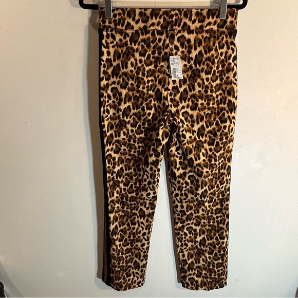 JOSEPH RIBKOFF Sz 8 Pull On Trouser Pants Leopard Print Metallic Stripe NEW - Picture 7 of 10